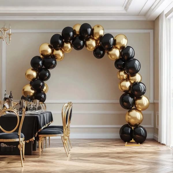 Ballongbåge Ställning, Elegant Design, Lätt Montering,Guld