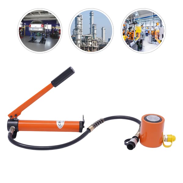 Hydraulisk Cylinder, 20 Tons Kapacitet, Manuell Pumpdrift,orange