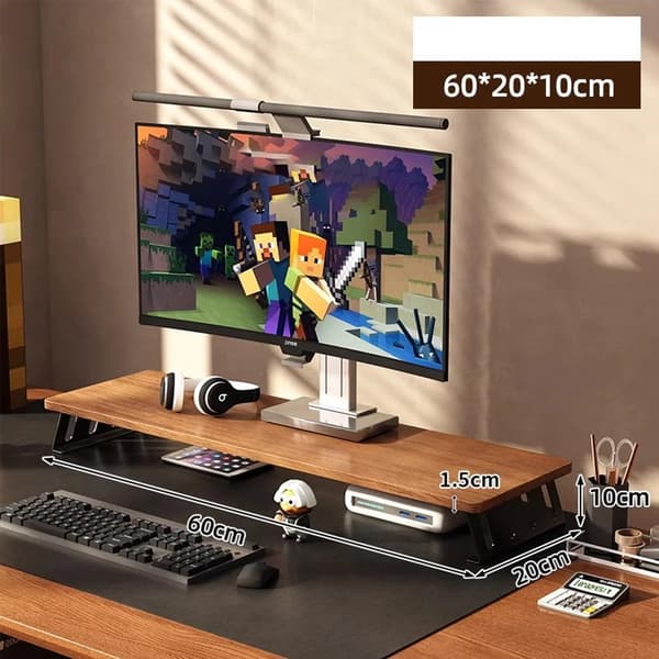 Monitorlyft, Dubbelmonitorstöd, Ergonomisk Skrivbordsställning,Silver