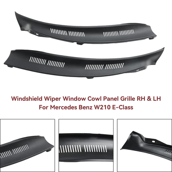 Forrudevisker Cowl Panel, Plastik, Direkte Erstatning, E320 Wagon Kompatibel, Bolt-On Montering, Front Placering