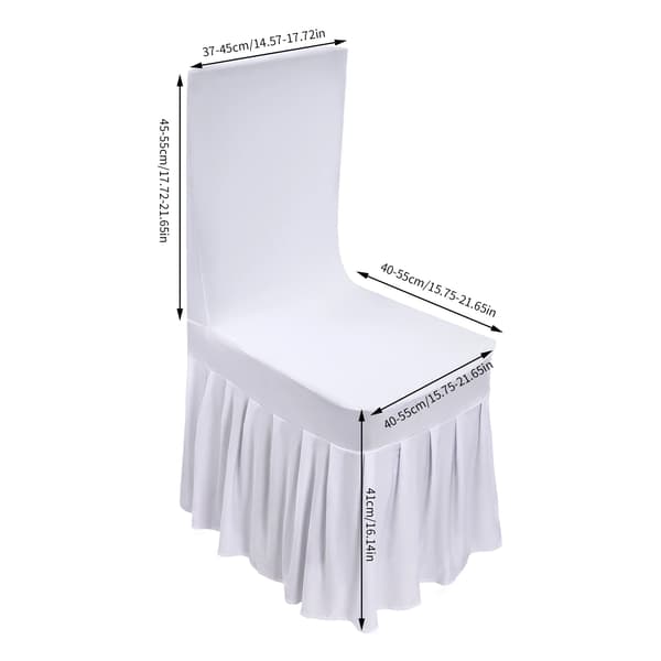 Stolsöverdrag, Stretchtyg, Elegant Design,VIT