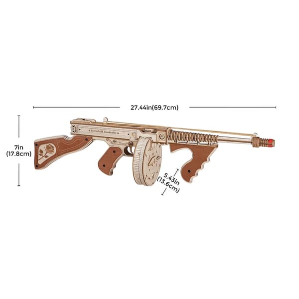 3D Träpussel, Thompson Kulspruta, Lätt Montering Modell,LQB01