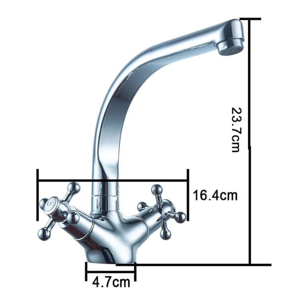 Basinblandare, Hållbar Metallkonstruktion, Modern Design,Silver
