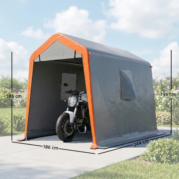Bärbart garage, väderbeständig design, enkel montering, GRÅ