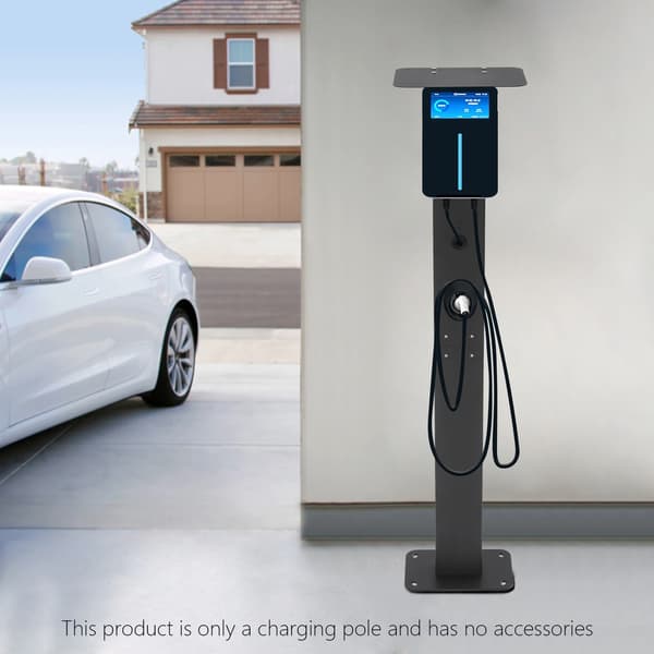 EV-ladestation, holdbart aluminiumlegering, moderne design,Sort