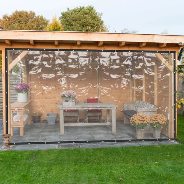 Terrasseindhegning, Vandtæt Materiale, Moderne Design,sort
