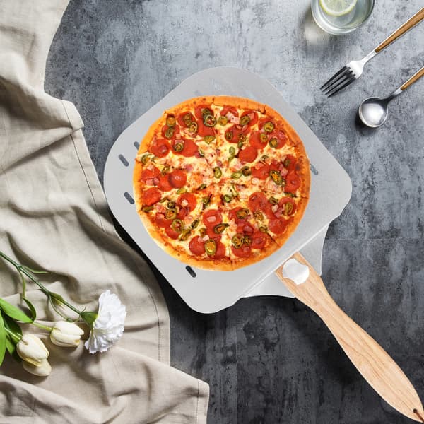 Pizza Spade, Foldbart Design, Ergonomisk Håndtag,Sølv