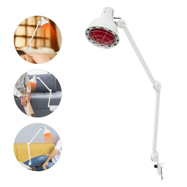 Infrarød Terapi Lampe, Justerbar Vinkel, Holdbart Rustfrit Jern,HVID, Rød, Ja