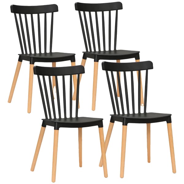 Matstol, Modern Stil, Slitstarkt Material, Svart