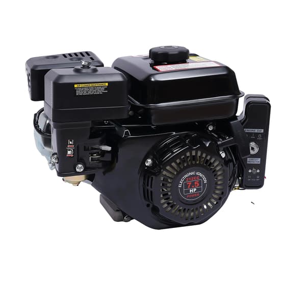 Gasmotor, 7,5 HK, Elektrisk Start,svart