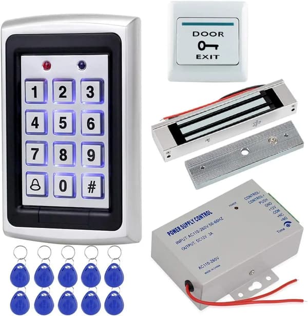 Åtkomstkontrollsystem, RFID-tangentbord, magnetlåsset,Kit 4(180KG Lock)