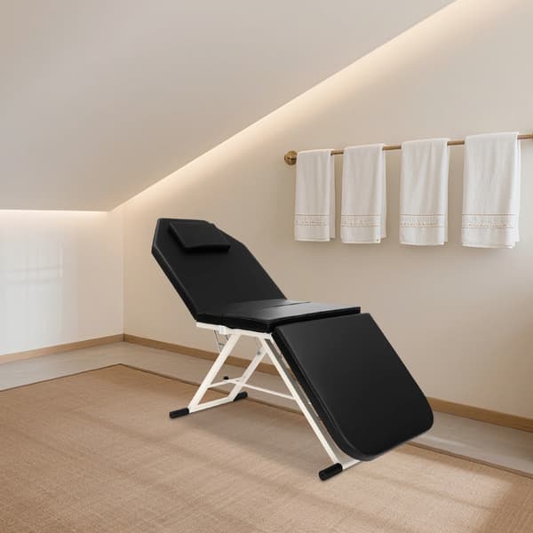 Massagebord, Fällbar Design, Justerbara Vinklar,svart