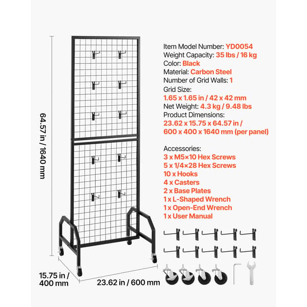 Display Rack, Bærbar Design, Alsidig Brug,60-70tommer 1 Pakke