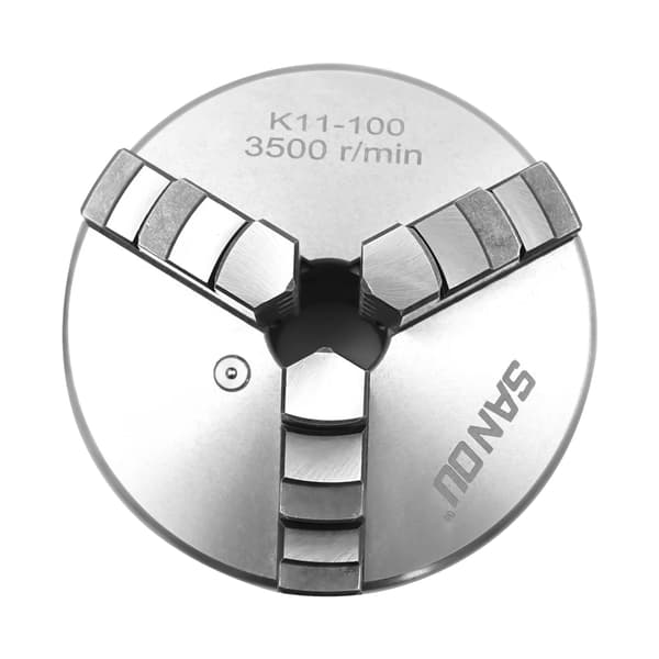 Svarvchuck, Hög Precision, Hållbar Design,Silver, 3Jaw