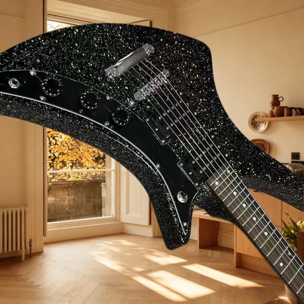 Guitar, Mahogni Krop, Rosenwood Gribebræt,sort