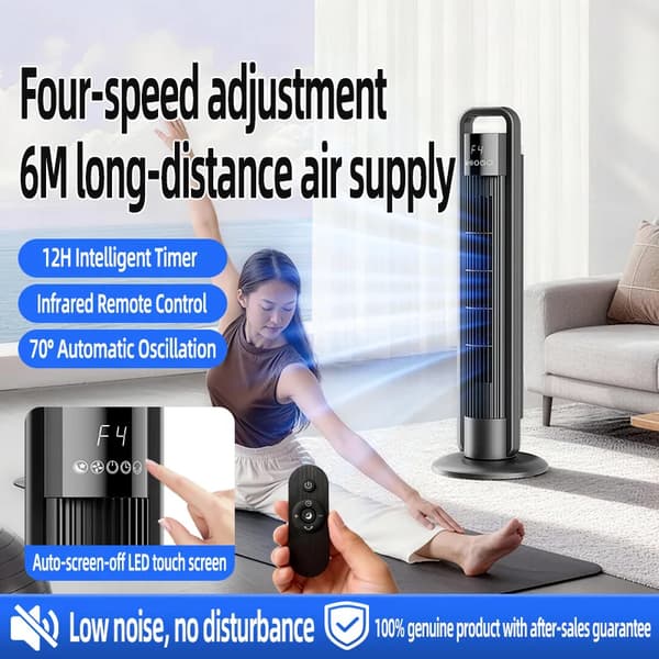 Bladeless Tower Fan, 32 tommer højde, 220V drift, Energi Effektiv, CE Certificeret, Stille drift