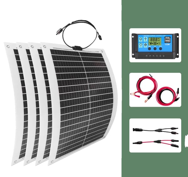 2000W Solpanelspaket, Hög Effektivitet, Flexibel Installation,4 stycken med kontroll