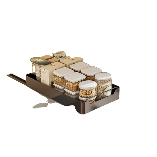 Utrækkelig Skab Organizer, Tungt Lager, Justerbart Design,Sort 25cm