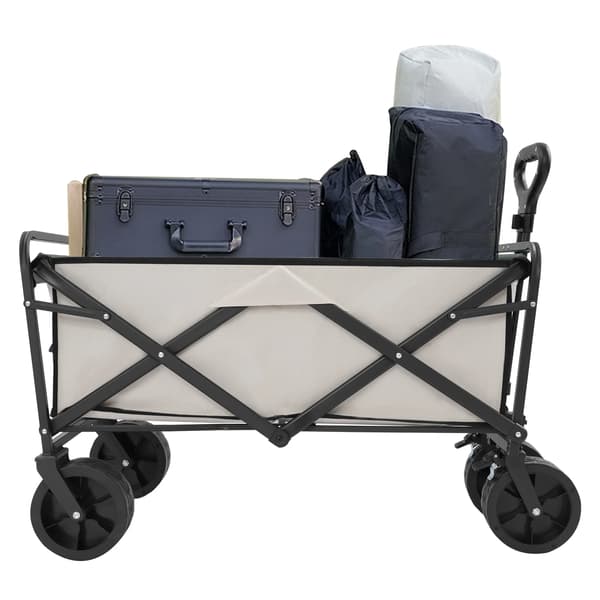 Vagn, Hopfällbar Design, Terränghjul,VIT