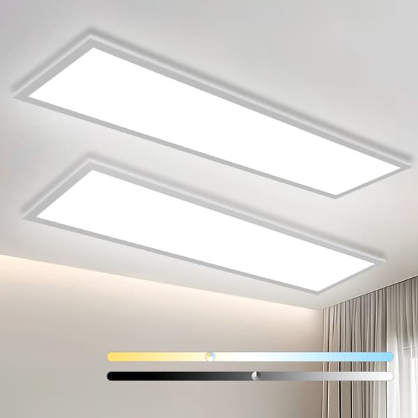 LED-panelbelysning, dimbar med fjärrkontroll, minnesfunktion,2ST, 36W