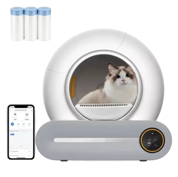 Kattlåda, Självrengörande, Smarta Funktioner,VIT