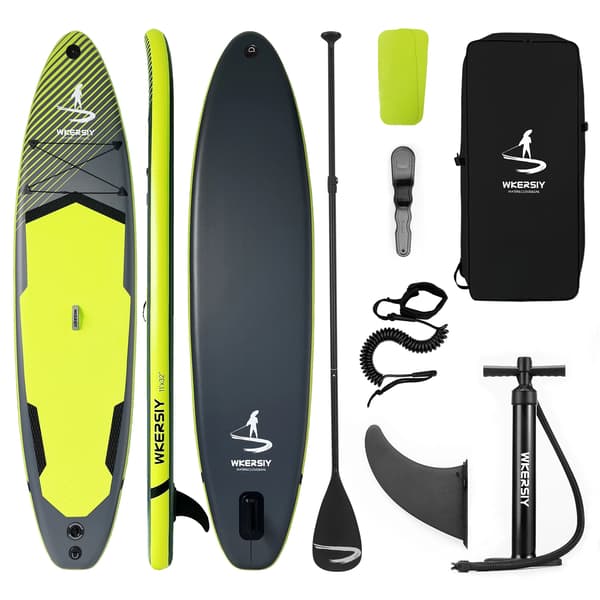 Oppustelig Paddle Board, Holdbart PVC, Letvægtsdesign,GRÅ