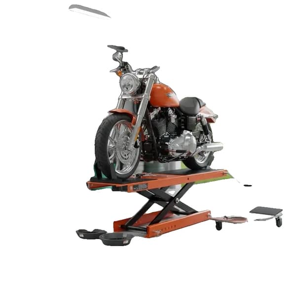 Motorcykellift, 500 kg kapacitet, justerbar højde,hær grøn