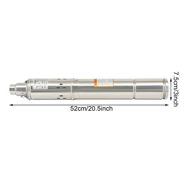 Dränkbar pump, konstruktion i rostfritt stål, högt flöde, silver, 220V, EU