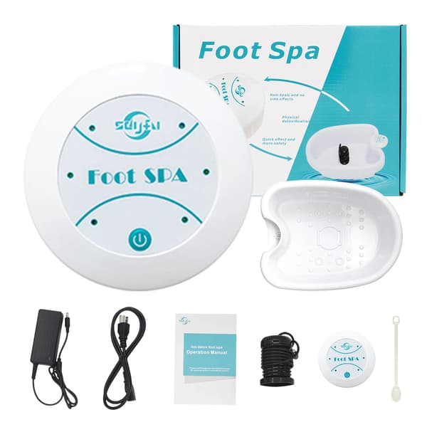 Ionic Fodspa Maskine, Vibrationsterapi, Bærbart Design,Med bassinmodel, EU-stik