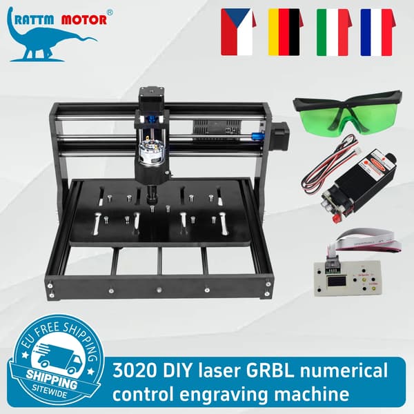 Graveringsmaskine, Desktop CNC Router, GRBL Controller,TILFØJ offline+2.5w Laser