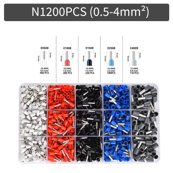 Ledningsforbindelser, Holdbare Isolerede, Stor Kapacitet,N1200PCS