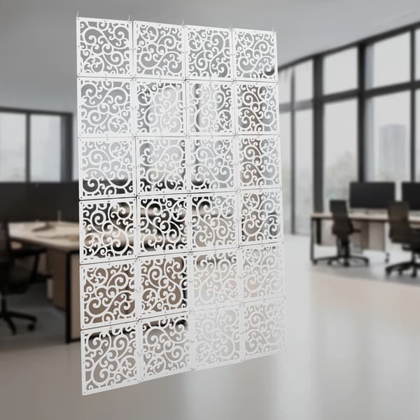 Rumsavskiljare, 24 st, Modern dekorativ design,VIT