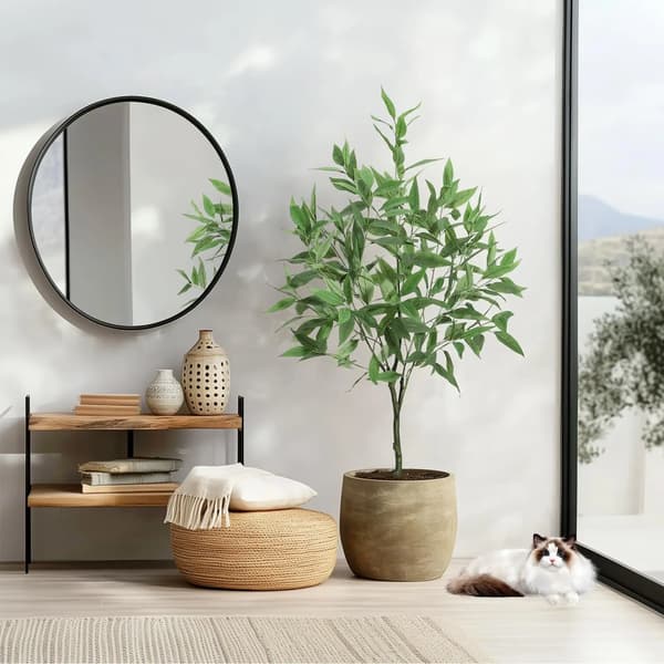 Kunstig Eucalyptus Træ, Realistisk Design, Lav Vedligeholdelse,grøn