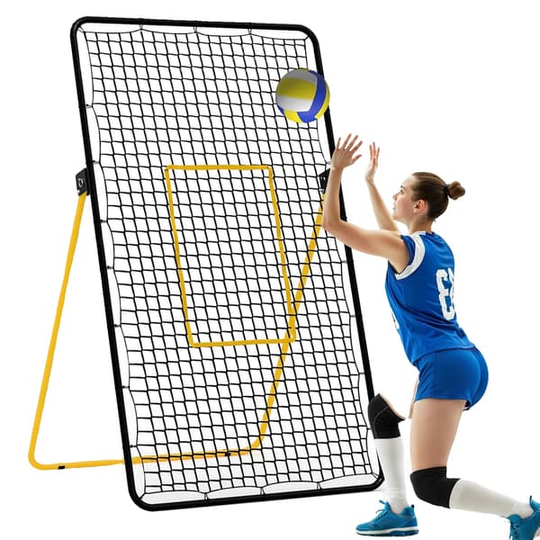 Volleyball Rebounder Net, Justerbart Bounce Back Net, Multi-Angle Træning,som vist
