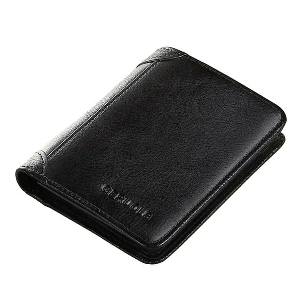 Plånbok, Tredelad Design, Säker Förvaring,Svart - Tre Folds
