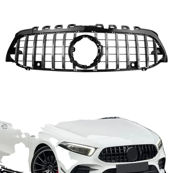 Frontgitter, Kompatibel med Mercedes-Benz A-Klasse, Stilfuldt Design,sort
