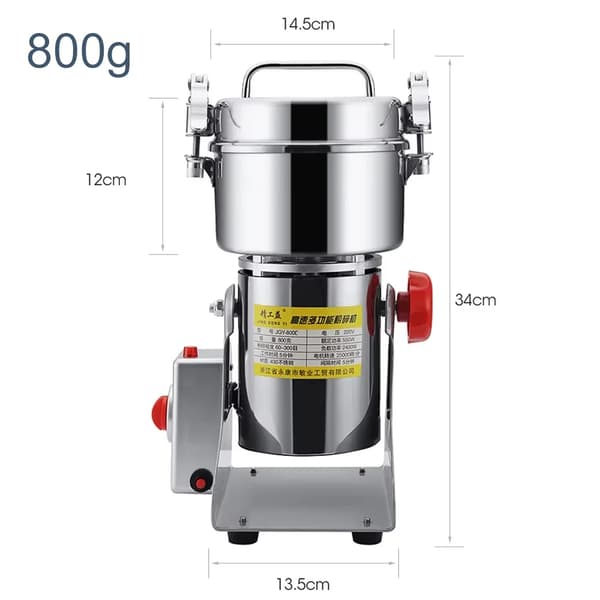 Elektrisk Kaffekvarn, Hög Kapacitet, Multifunktionell Design,800g