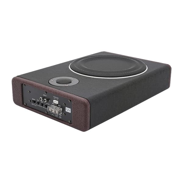 Under sätet subwoofer, inbyggd förstärkare, basförstärkningskontroll,8"