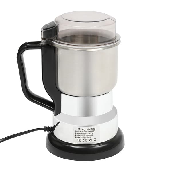 Kaffekværn, 500ml kapacitet, kompakt design,Sølv