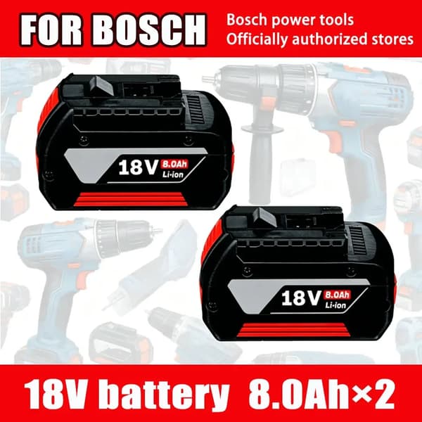 Litiumjonbatteri, 18V, 8000mAh kapacitet,2ST, 18V