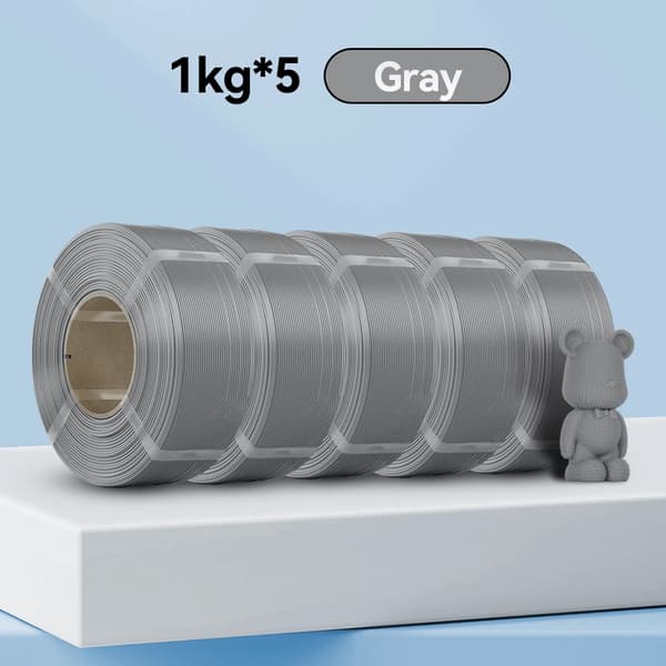 3D-skrivarfilament, PLA-material, 1,75 mm diameter,5Rulle Grå