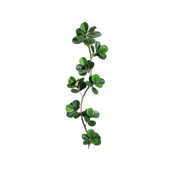 Konstgjord Fiddle Leaf Fig Träd, S-formad Stam, Ingen Underhåll,6ft