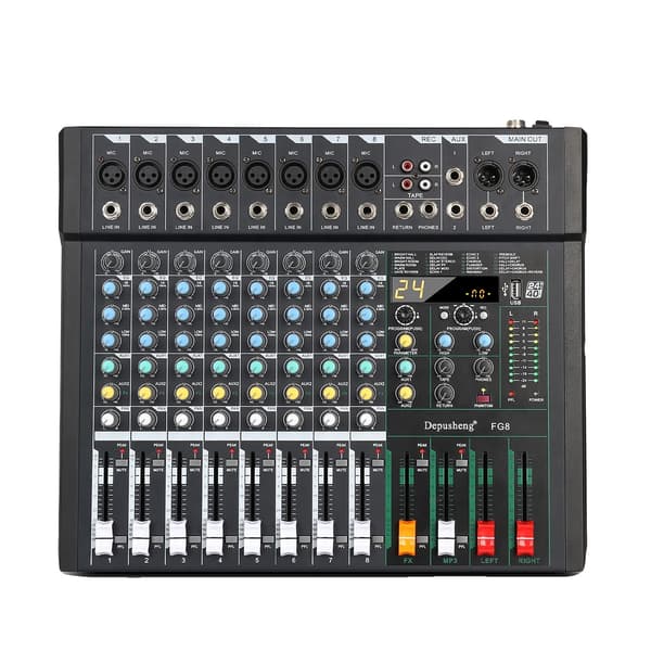 Lydmixer, 24 Kanaler, Indbyggede Effekter,FG8