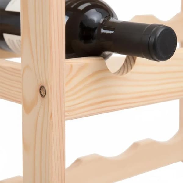 Flaskställ, Rymmer 12 Flaskor, Stilig Design,Beige
