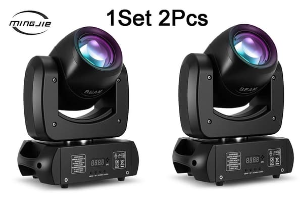 Bevægelseshovedlys, DMX-kontrol, lydaktiveret,2PCS, EU-stik