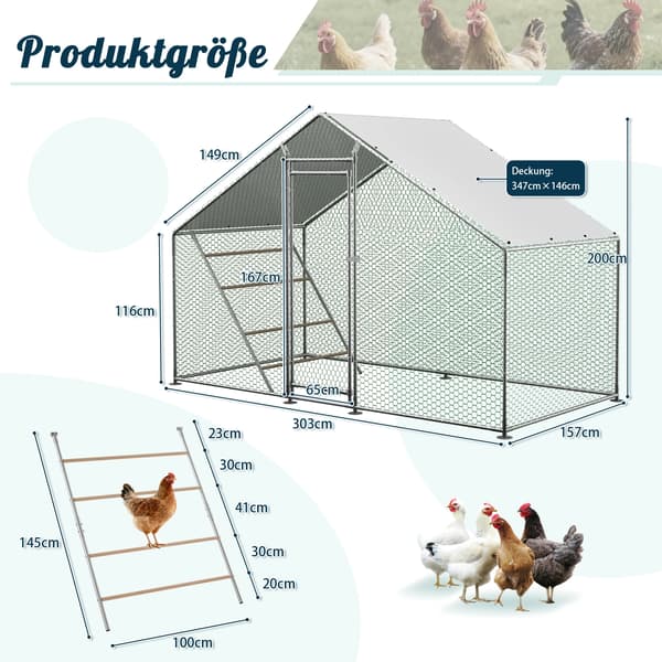 Hönshus, Säkert Låssystem, Lätt Montering,W3020S00020
