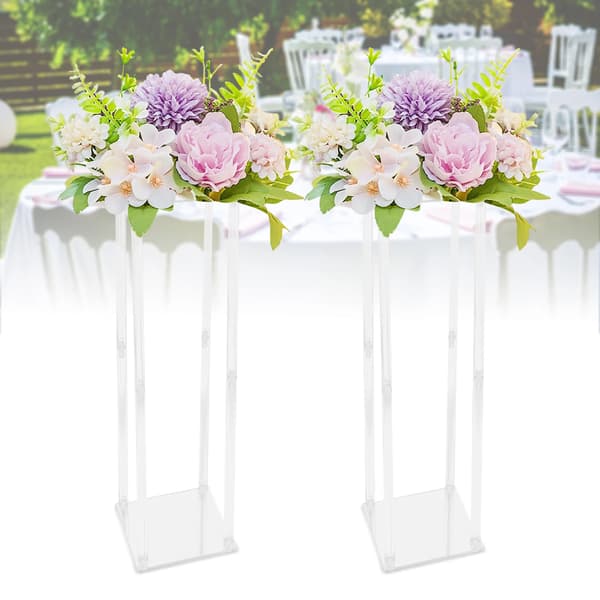 Blomsterställ, Geometrisk Design, Akryl Konstruktion,VIT