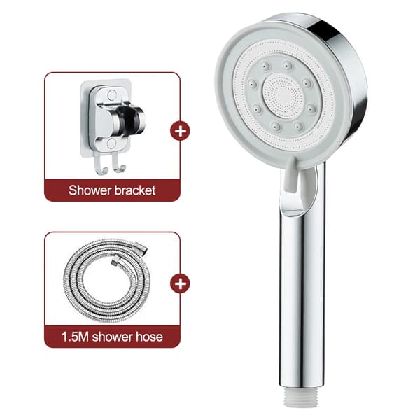 Duschhuvud, Högtryck, Bärbar Handhållen,Silver Set A