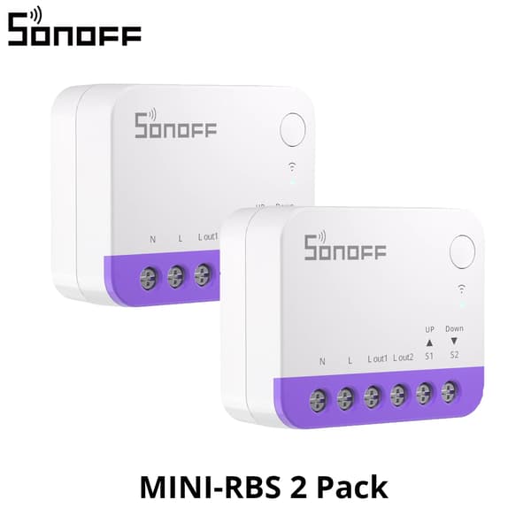Smart Rullgardinsbrytare, Precision Kontroll, Smart Schemaläggning,MINI-RBS 2 Pack