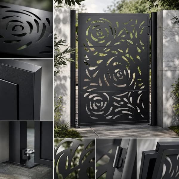 Haveport, Flamme Design, Nem Montering,Sort